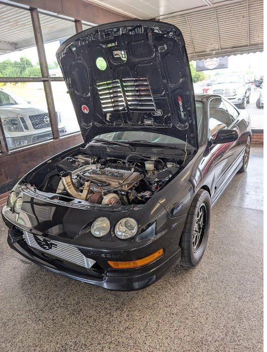Turbo Acura Integra build in The Engine Block showroom