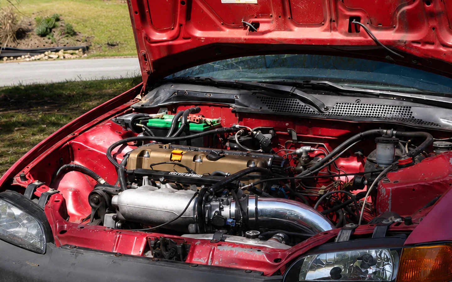 K-swapped 1992 Honda Civic engine bay built by The Engine Block